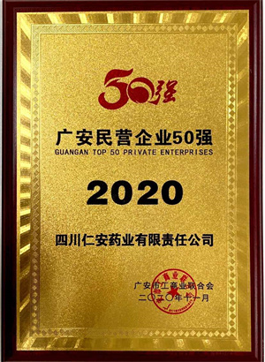2020.11 广安市民营91国产50强