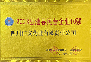 2024.2-2023岳池县民营91国产10强